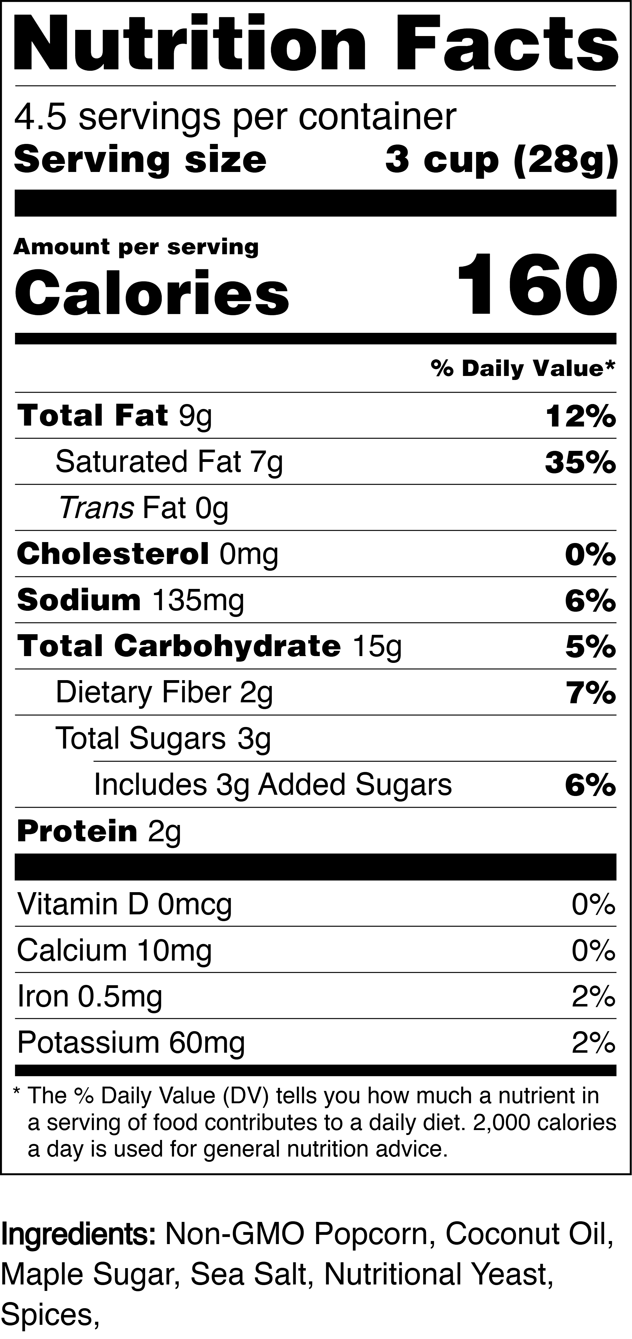 Vermont Maple Buttah Popcorn 4.5oz 1ct